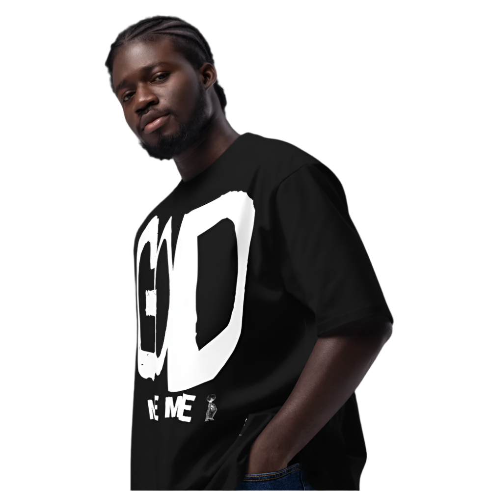 GOD MADE ME Oversized heavyweight t-shirt