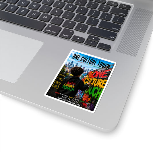 One Culture Touch Sticker — Urban Graffiti Laptop Kiss-Cut Sticker